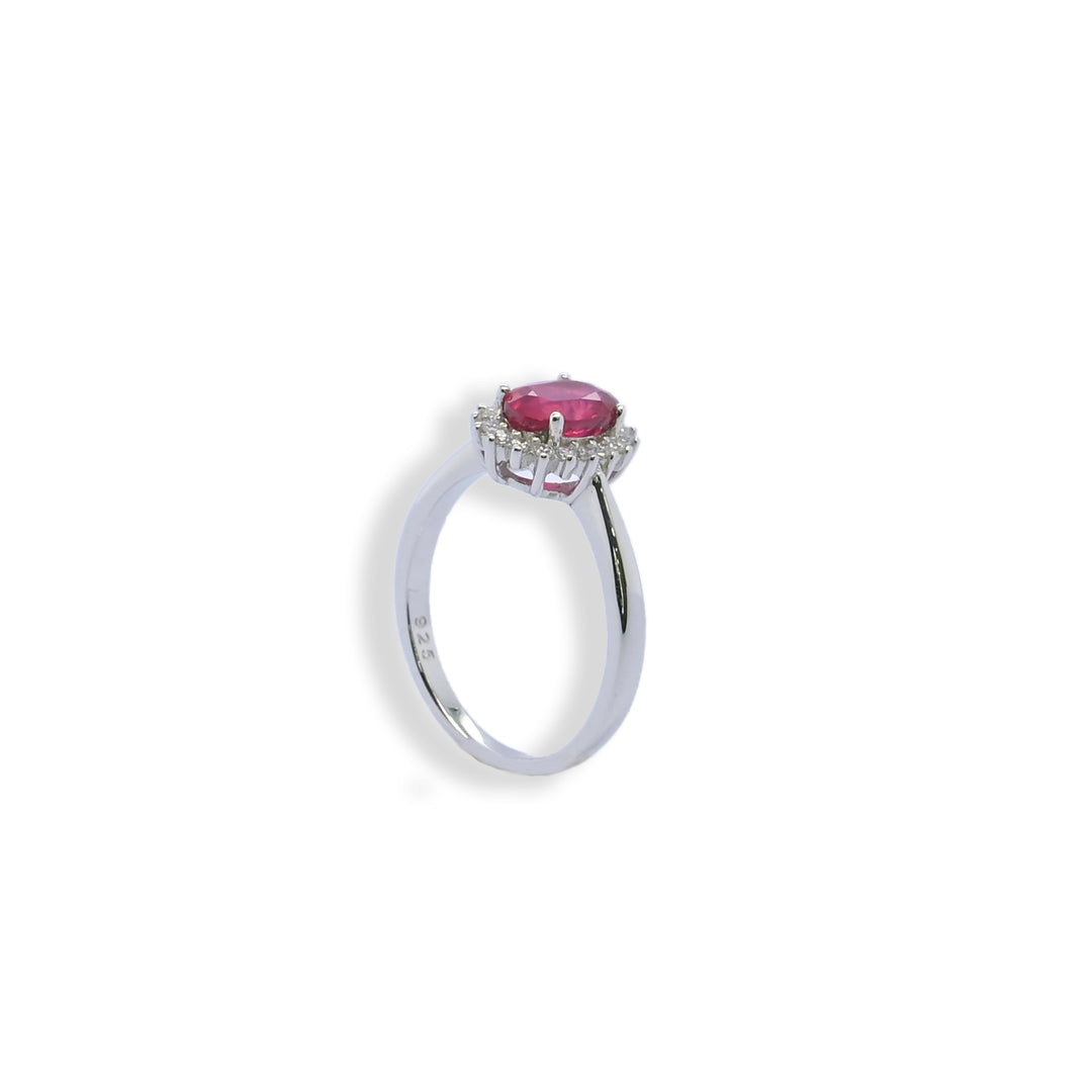 Plush Ruby Zircon Ring