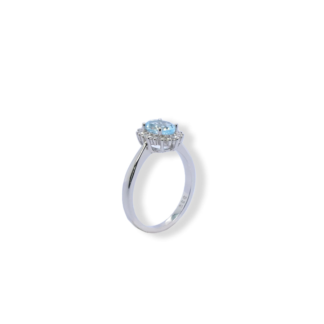 Cultured Blue Topaz Plush Ring