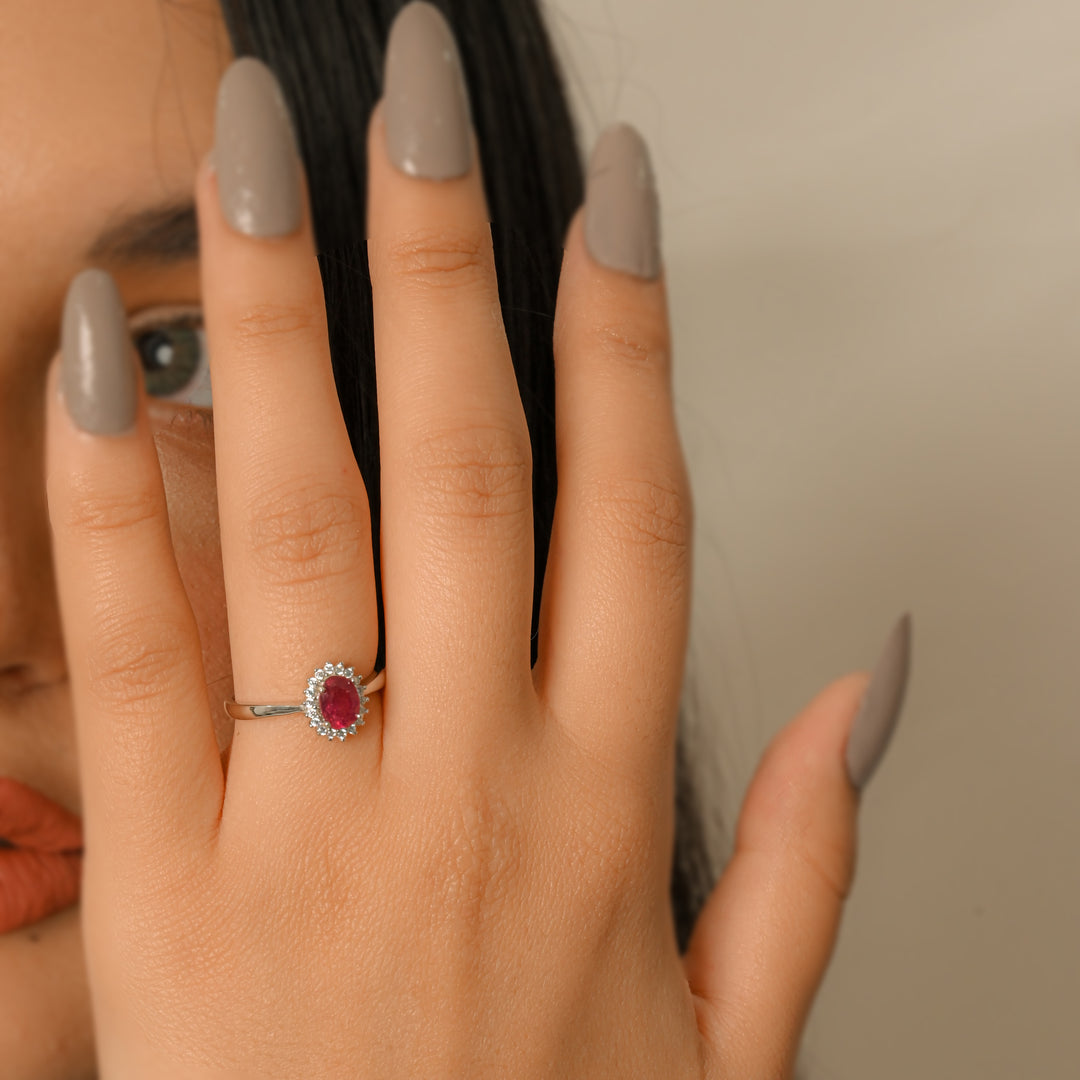 Plush Ruby Zircon Ring