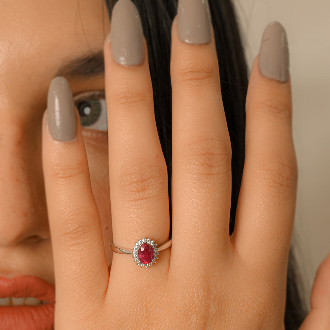 Plush Ruby Zircon Ring