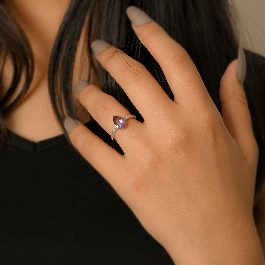 Oppulent Amethyst Armour Ring