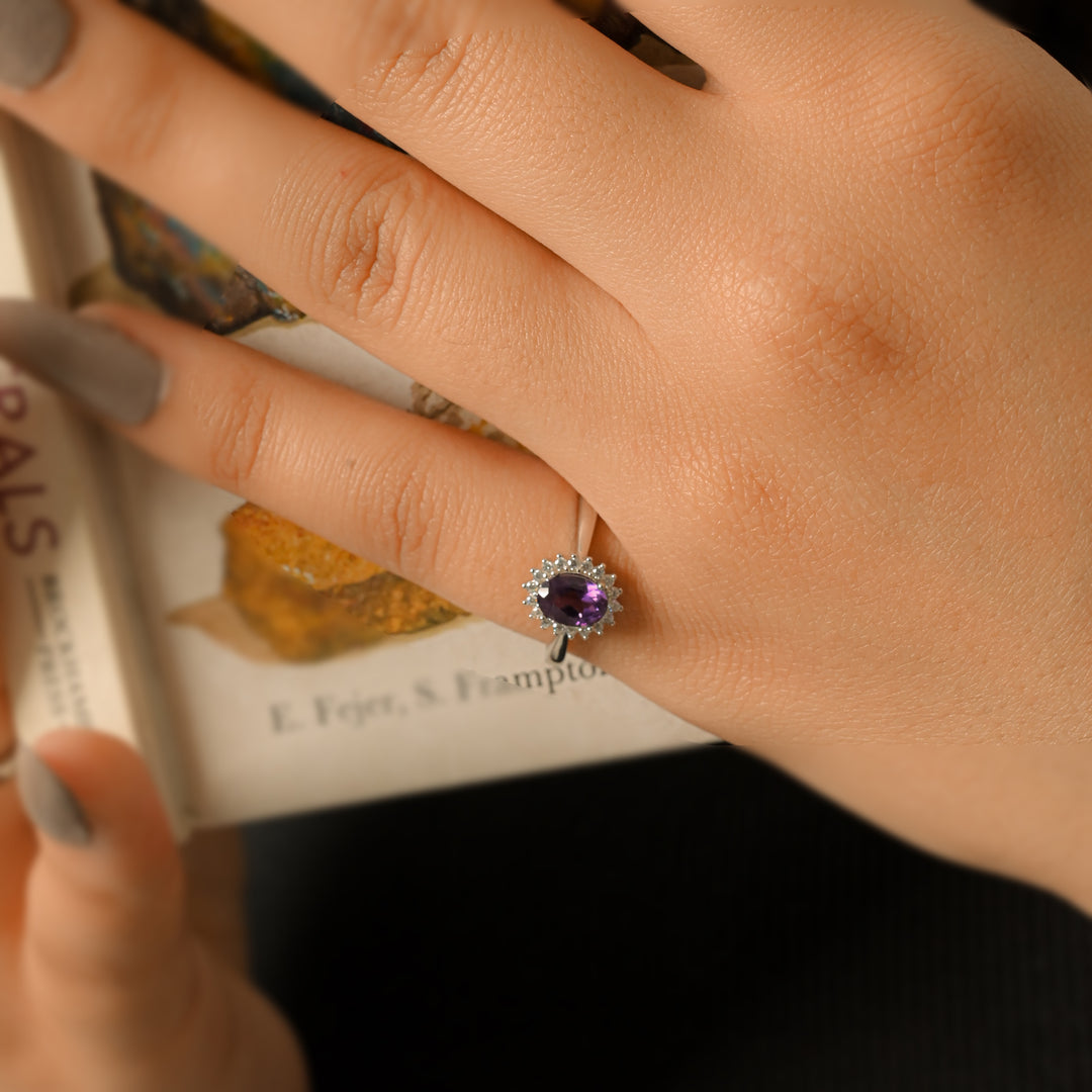 Comely Amethyst Halo