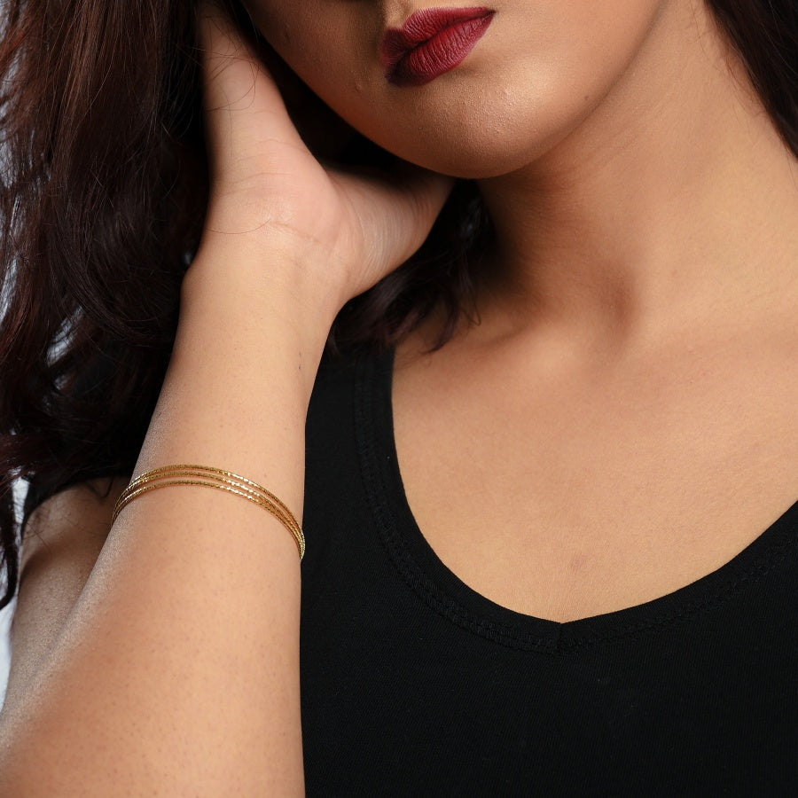 Gold-Plated Silver Chain Women Bracelet