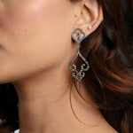 Load image into Gallery viewer, Elegant Drop Dangle Marcasite Earrings
