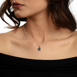 Load image into Gallery viewer, Emerald -Cut London Blue Topaz Pendant
