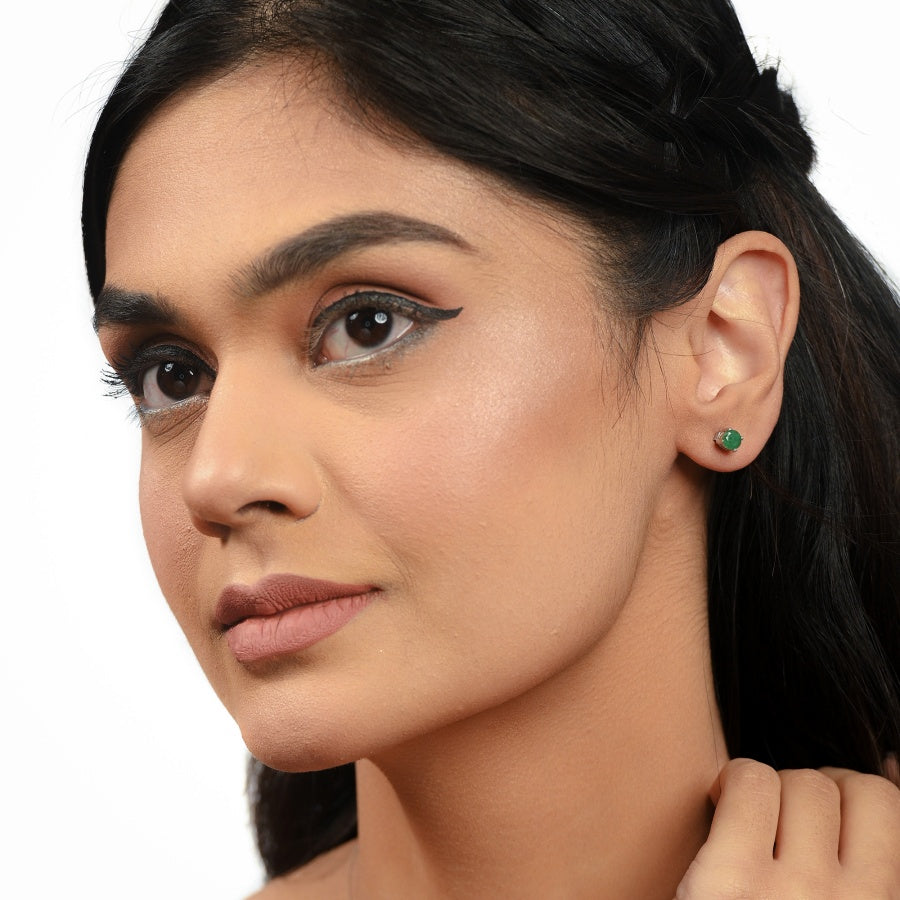 Emerald Stud Earrings