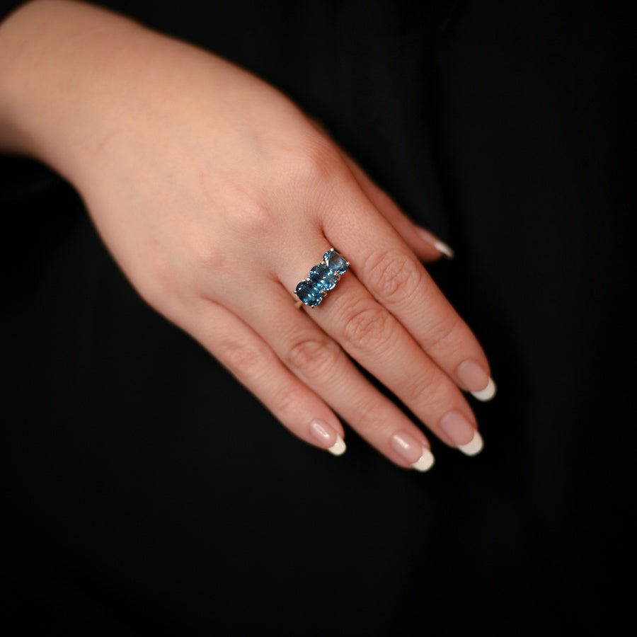 Trio Style London Blue Topaz Ring