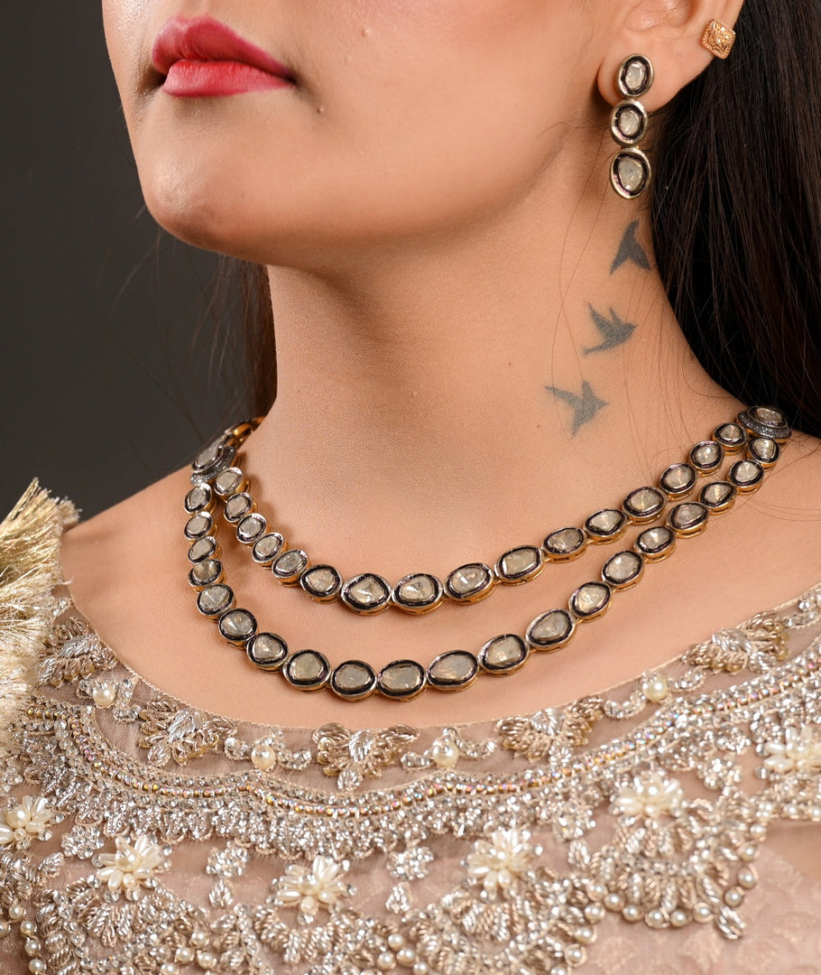 Rajkumari Diamond Necklace Set