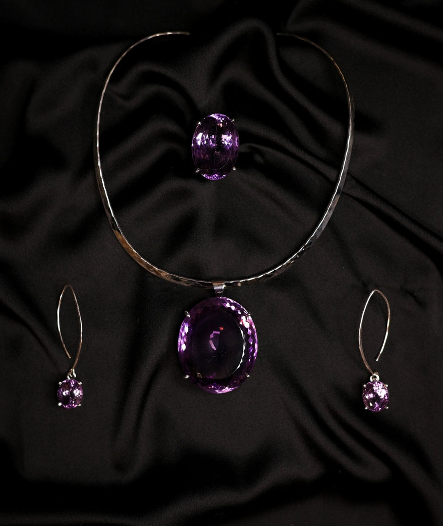 Royal Bloom and Velvet Luxury Amethyst Set for Women