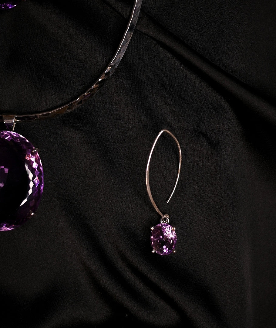 Royal Bloom and Velvet Luxury Amethyst Earring