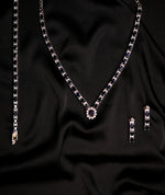 Load image into Gallery viewer, Duchess Style Royal Blue Sapphire and Cubic Zirconia Women&#39;s Set
