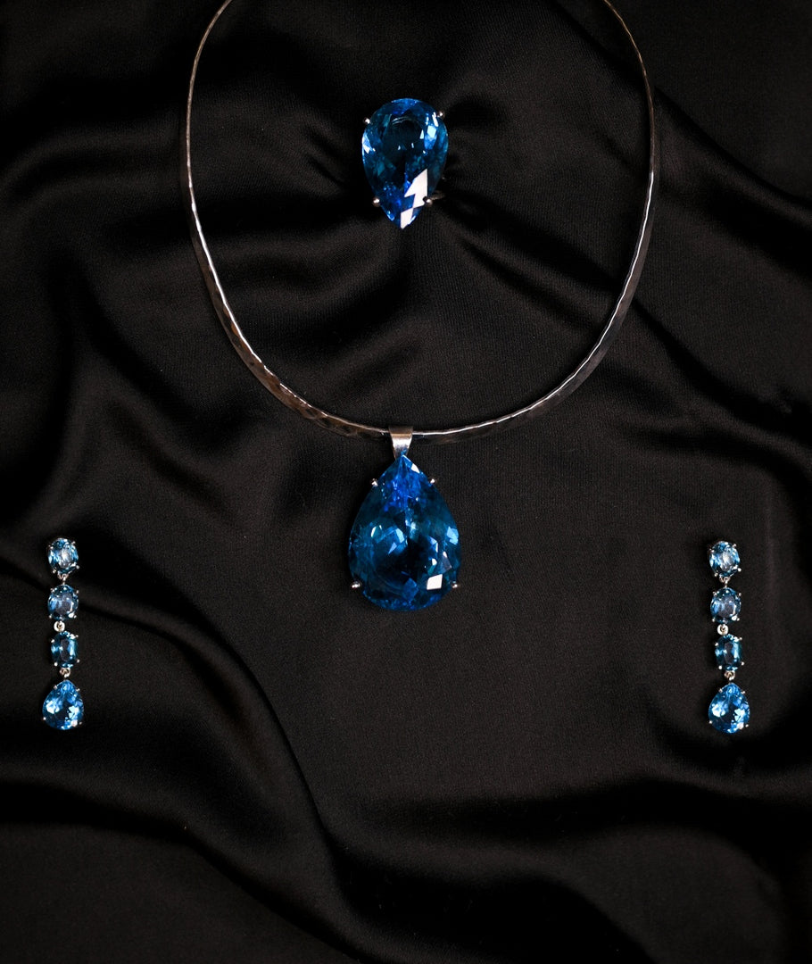 Women's Dare to Dazzle Swiss Blue Topaz Set