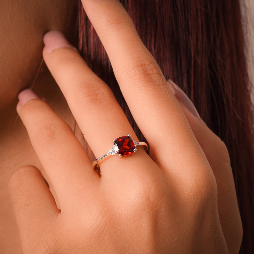 Blood Garnet Ring for Women