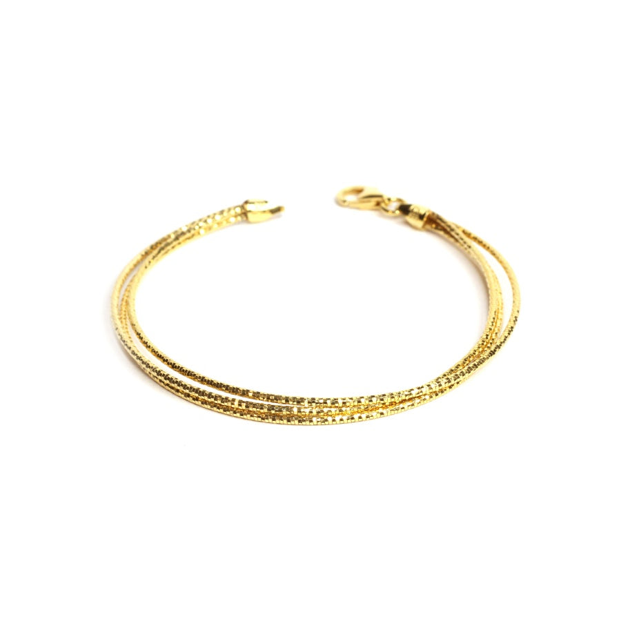 Delicate Gold-Plated Silver Chain Women Bracelet