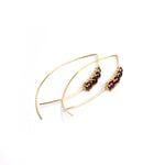 Load image into Gallery viewer, Garnet Fish Hook Style Women&#39;s Earrings
