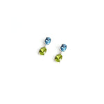 Load image into Gallery viewer, Peridot and London Blue Topaz Dangle Earrings for Women
