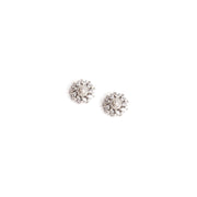 Cubic Zirconia Floral Studs for Women