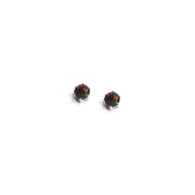 Sparkling Fire Kissed Black Opal Studs for Women