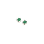 Load image into Gallery viewer, Emerald Stud Women&#39;s Earrings
