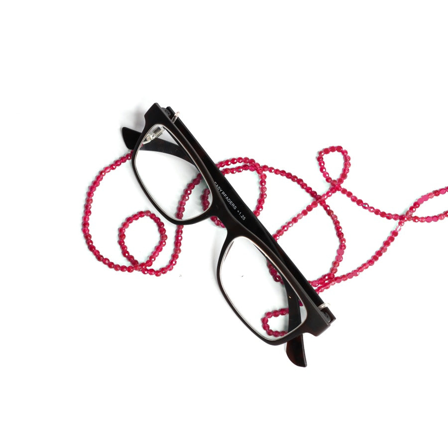 Glasses Lanyard with Garnet Beads