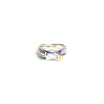 Load image into Gallery viewer, Mother of Pearl Crisscross Twisted Knot Ring for Women
