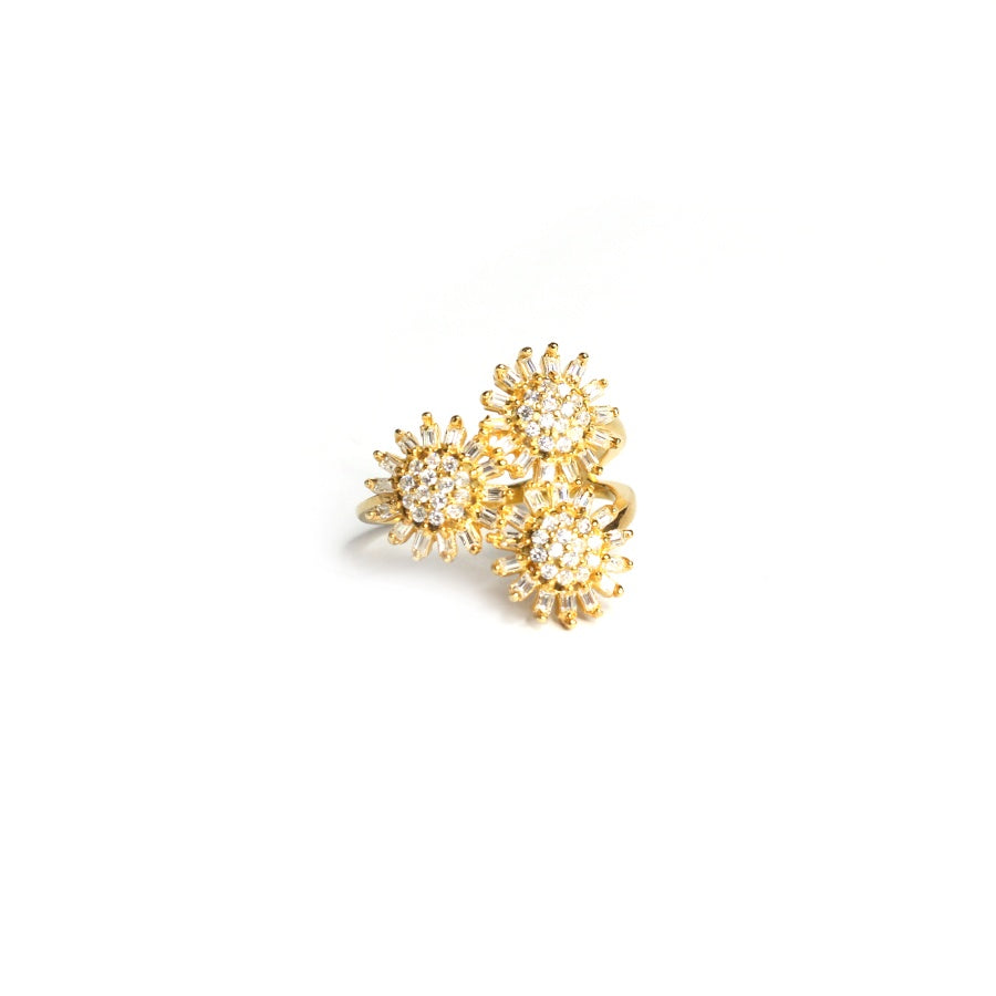 Women's Twinkling Sunflowers Ring