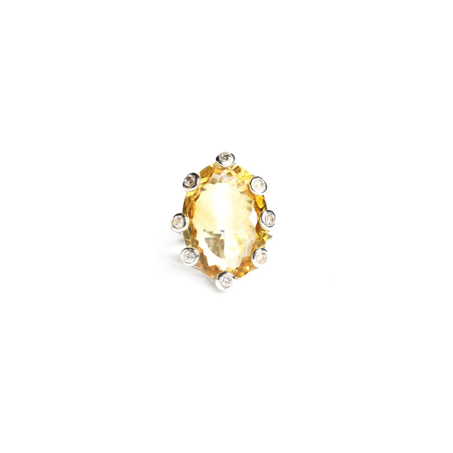 Women's Crisscross Citrine Ring