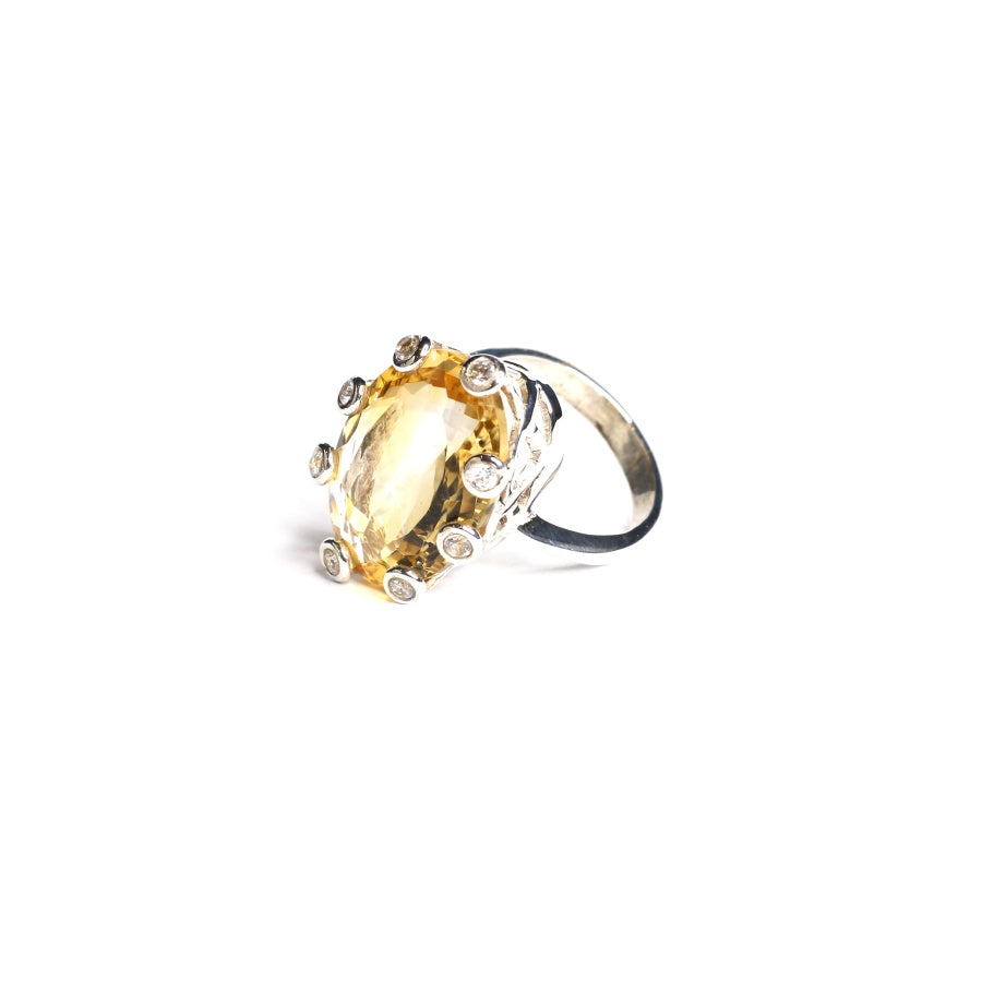 Crisscross Citrine Ring