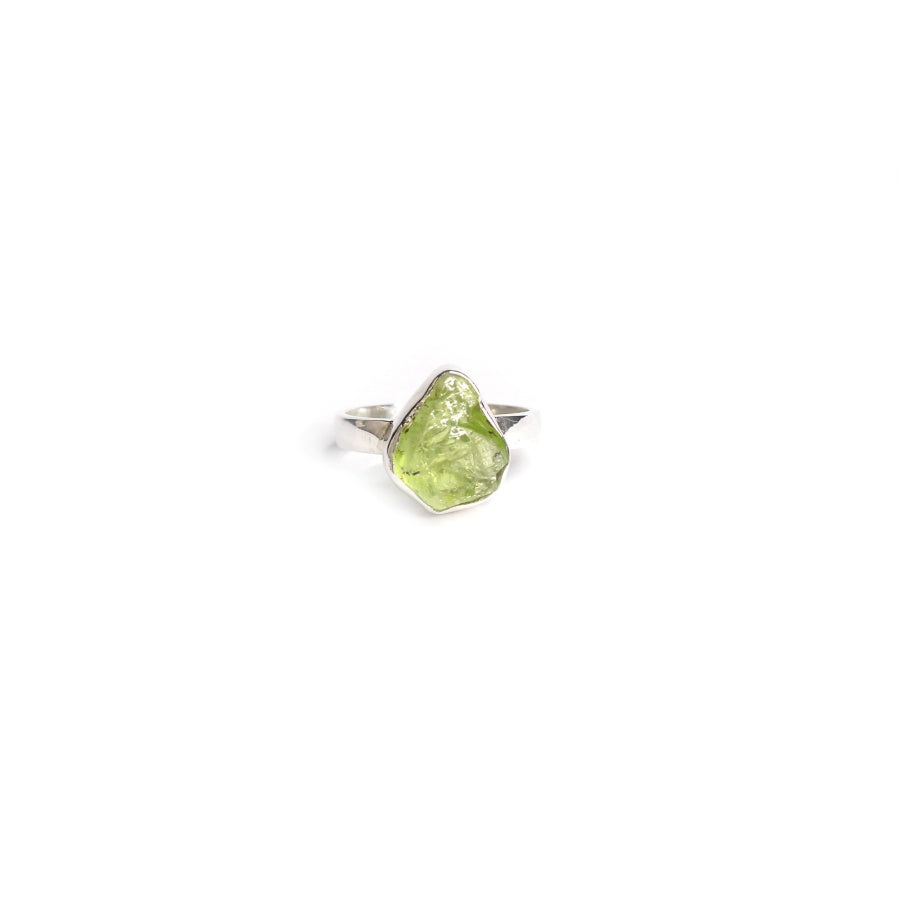 Raw Peridot Women's Ring