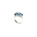 Load image into Gallery viewer, Regal Trio Style London Blue Topaz Ring
