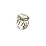 Load image into Gallery viewer, Green Amethyst  Band Ring for Women
