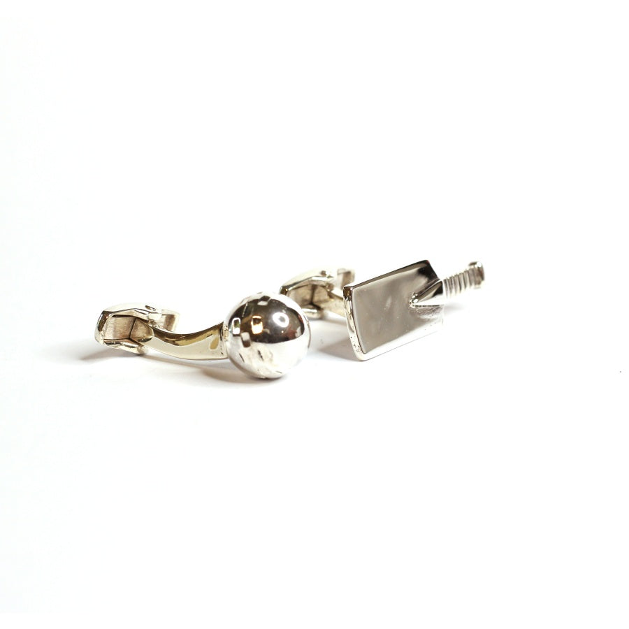 Cricket Bat Ball Cufflinks