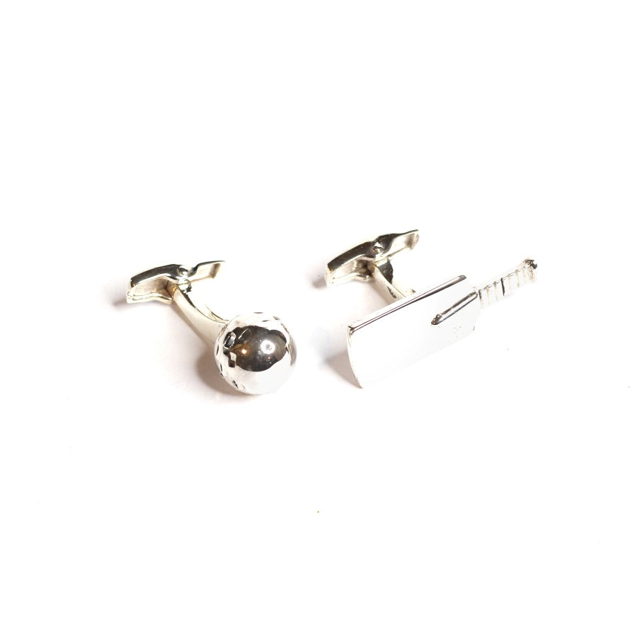 Cricket Bat Ball Cufflinks for Men