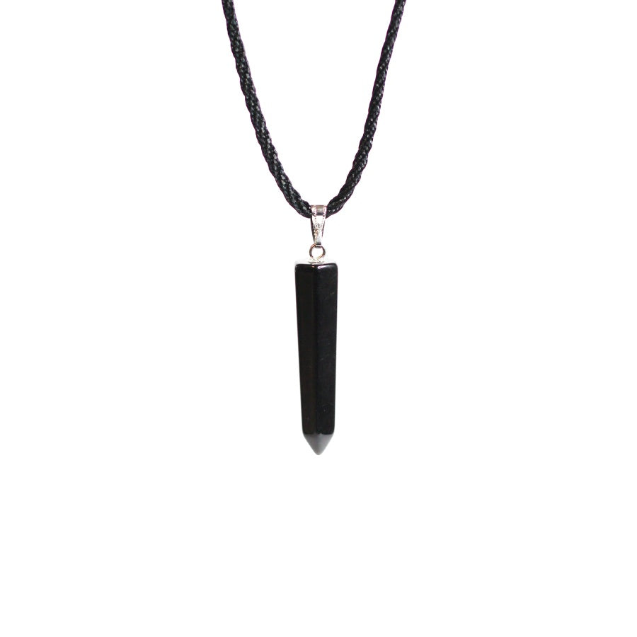 Sleek Style Black Onyx Drop Pendulum Pendant