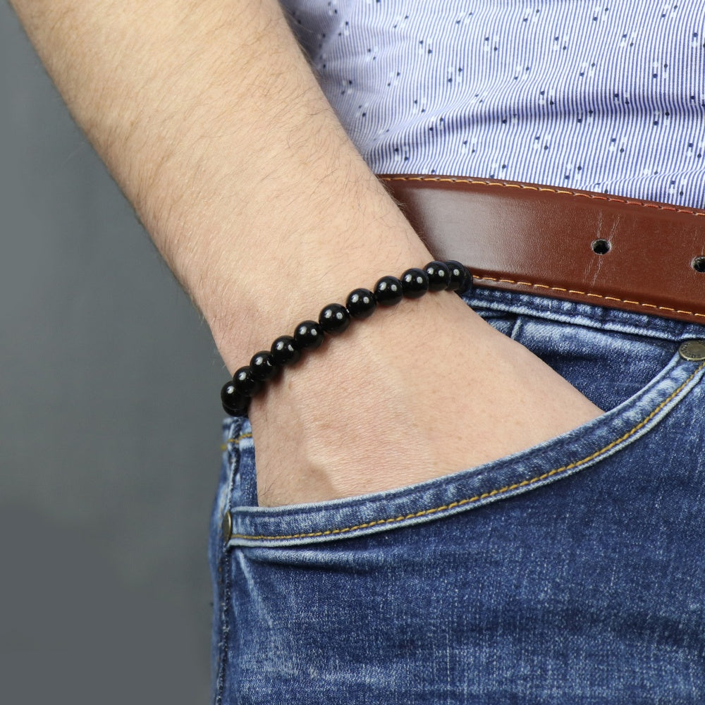 Black Onyx Bead Bracelet by Ravia