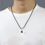 Load image into Gallery viewer, Raw Amethyst Men&#39;s Pendant by Ravia
