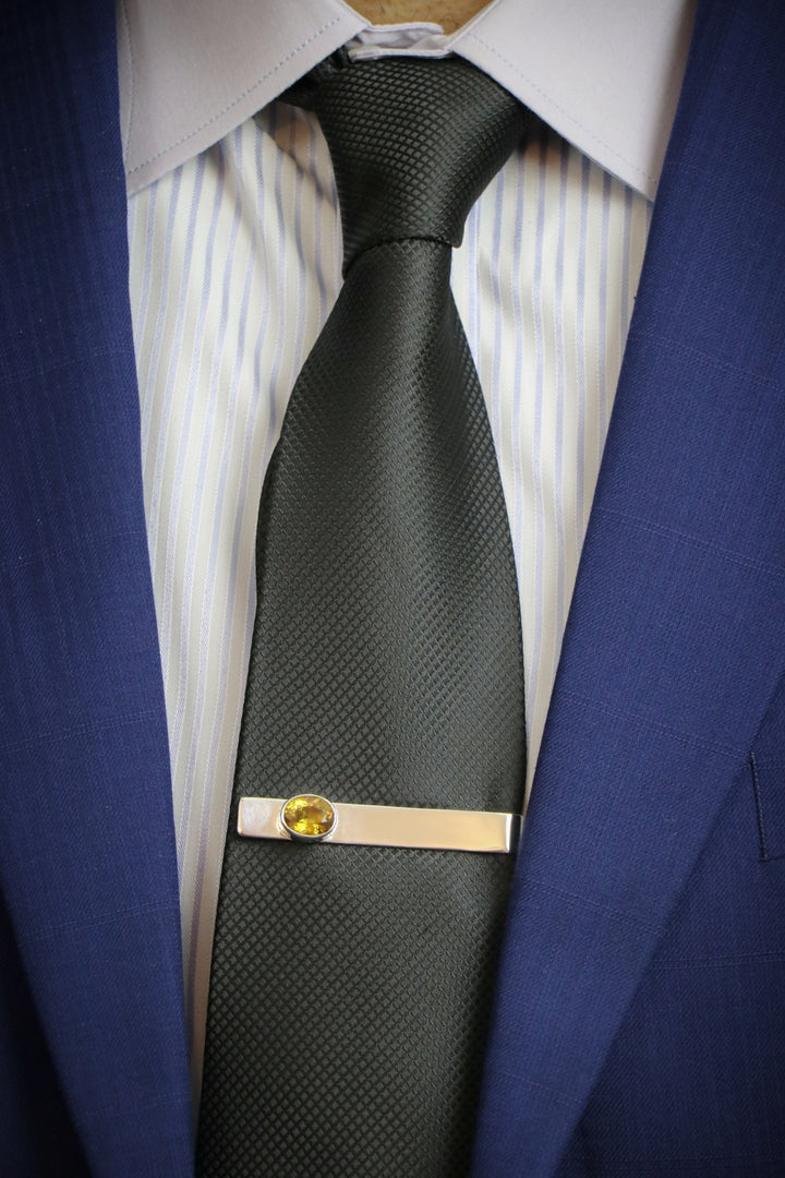 Citrine Men's Tie Slide Pin by Ravia