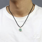 Load image into Gallery viewer, Raw Aquamarine Men&#39;s Pendant by Ravia
