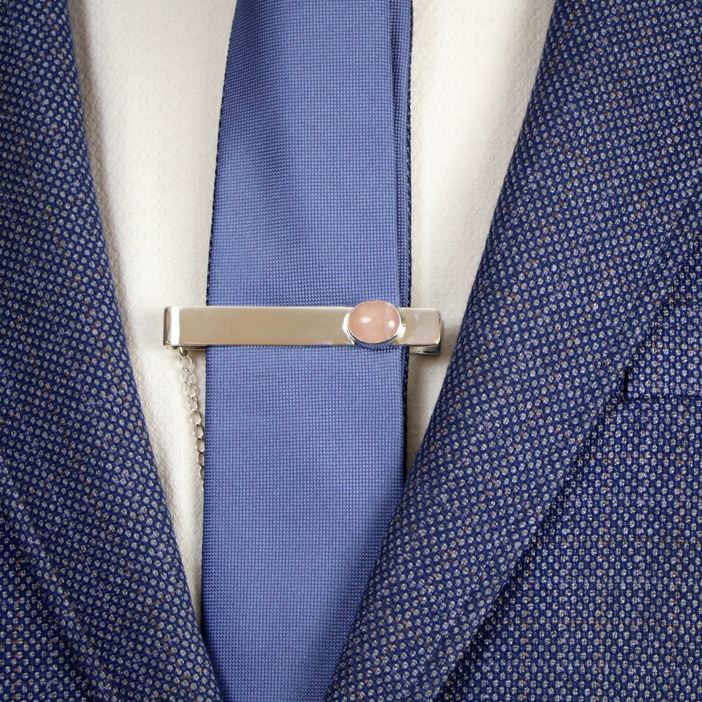 Rose Quartz Men's Tie Pin by Ravia