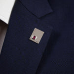 Load image into Gallery viewer, Sterling Silver Ruby Collar Pin
