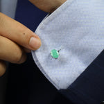 Load image into Gallery viewer, Emerald Men&#39;s Cufflinks
