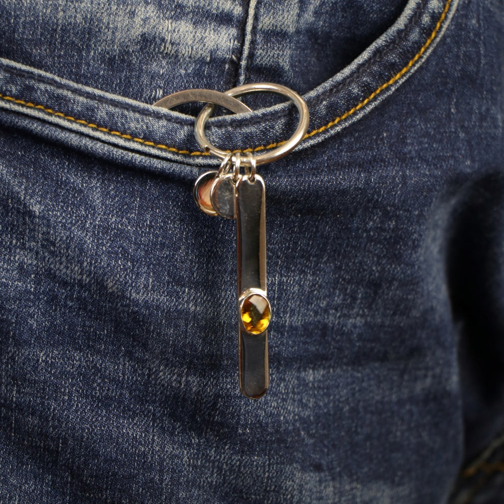 Classic Citrine Key Ring