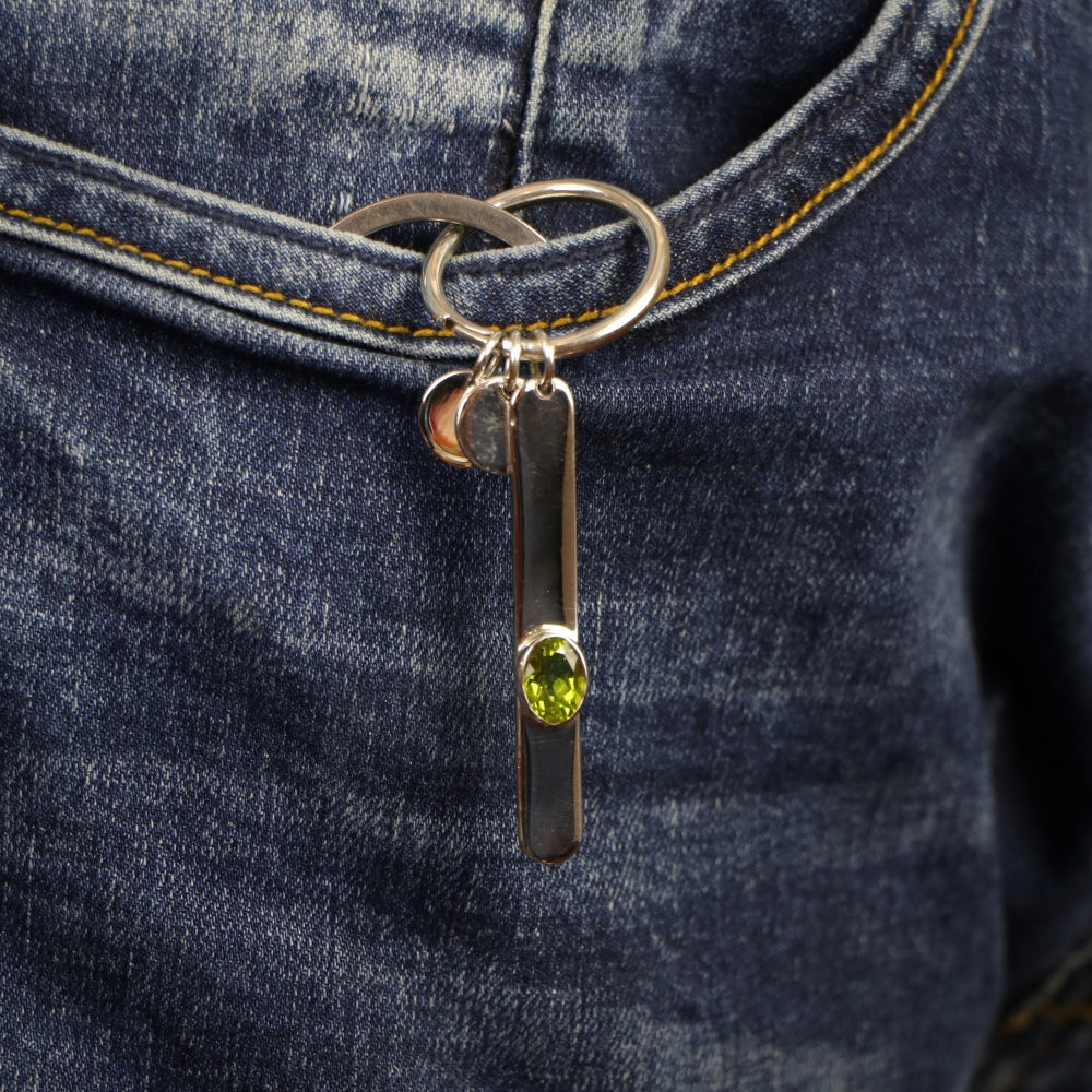 Vintage Peridot Key Ring 