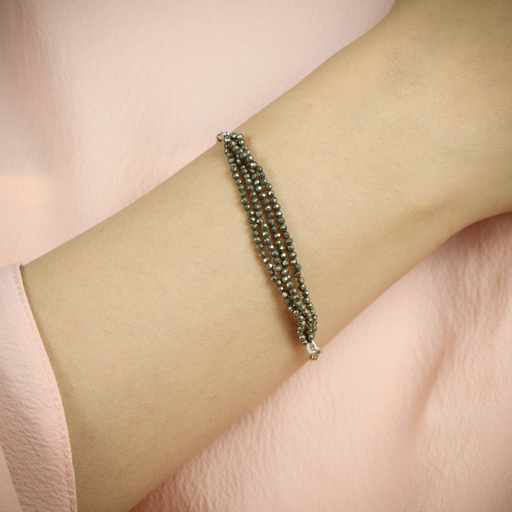 Beads Women Bracelet with silver chain