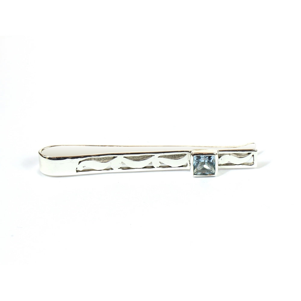 Men's Blue Topaz Tie Pin