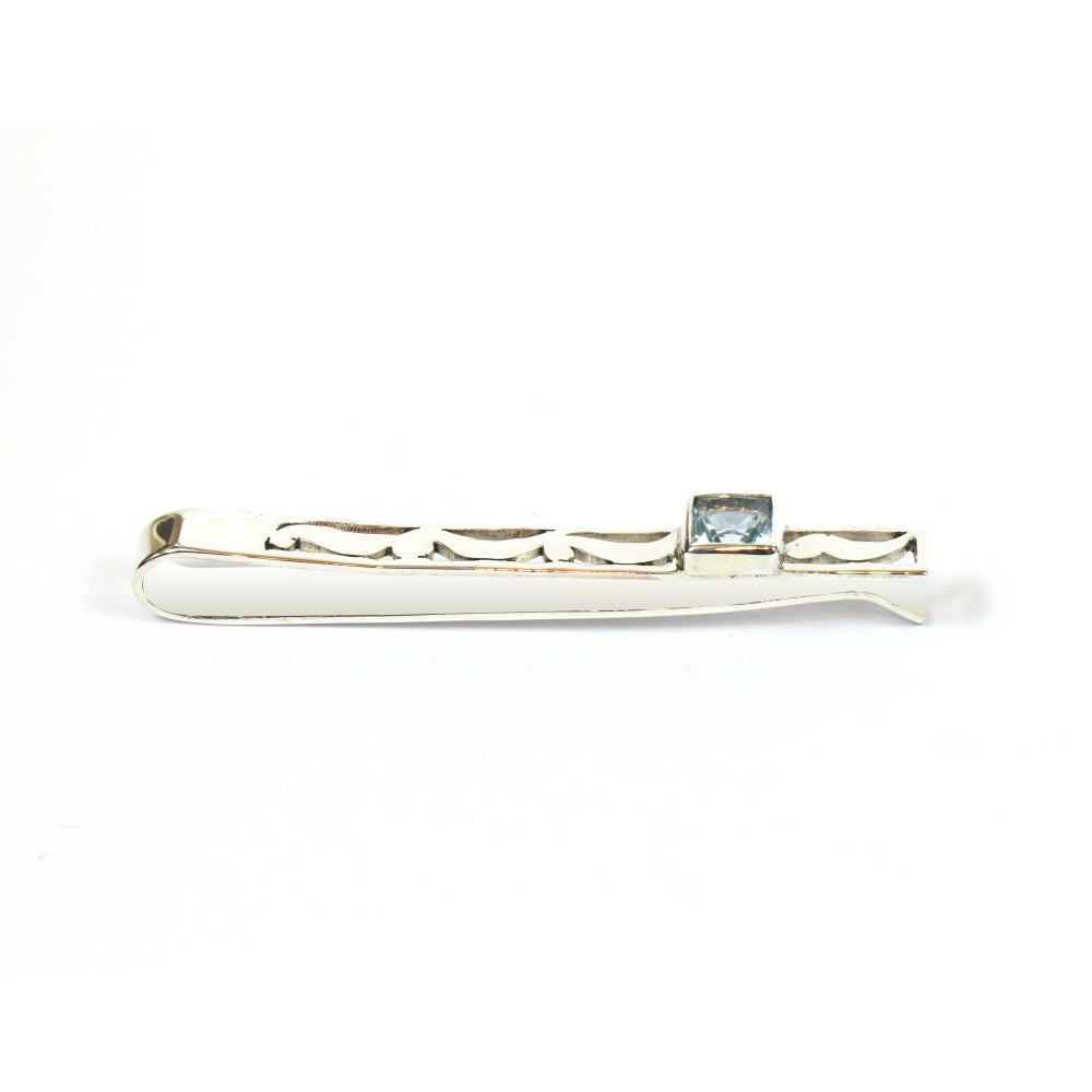 Blue Topaz Tie Pin