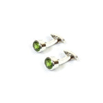 Load image into Gallery viewer,  Bezel Peridot Cufflinks
