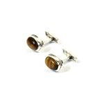 Load image into Gallery viewer, Tiger Eye Cufflinks for Men by Ravia
