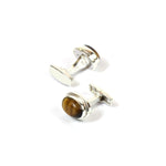 Load image into Gallery viewer, Tiger Eye Cufflinks for Men
