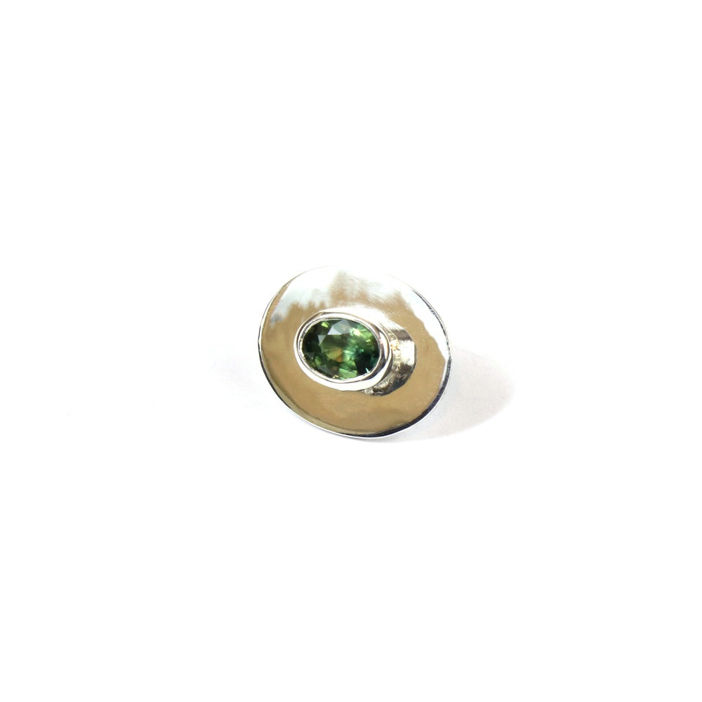 Green Tourmaline Collar Pin | Men Accessories